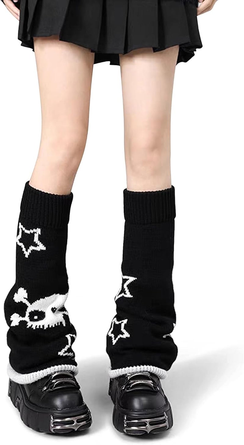 HEMOUR Leg Warmers for Women, Y2K Legwarmers Girls, Fall Winter Halloween Gifts, Harajuku Cutecore Gothic Fashion Accessories - Image 1